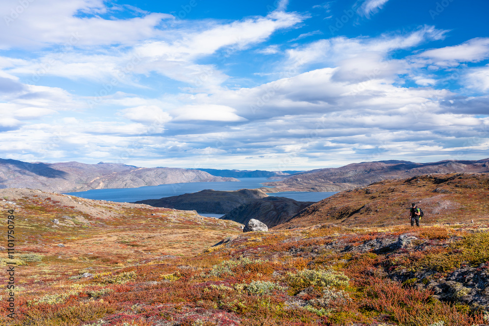 Hills and mountains on the Arctic Circle Trail which links Kangerlussuaq and Sisimiut, Greenland Hills and mountains on the Arctic Circle Trail which links Kangerlussuaq and Sisimiut, Greenland
