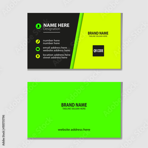 modern gradation flat inspiration business card template