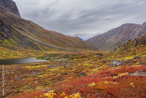 Hills and mountains on the Arctic Circle Trail which links Kangerlussuaq and Sisimiut, Greenland