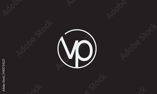 VP, PV, V, P Abstract Letters Logo Monogram	