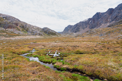 Hills and mountains on the Arctic Circle Trail which links Kangerlussuaq and Sisimiut, Greenland