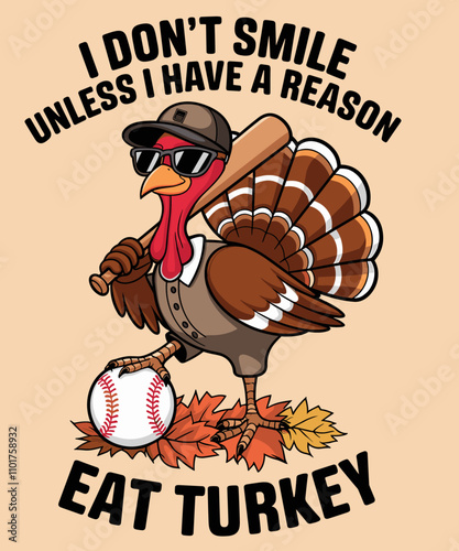 I don't smile unless i have a reason eat turkey