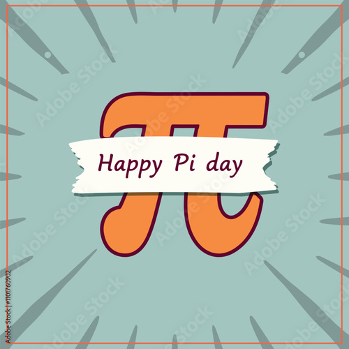 Happy Pi Day Background Illustration