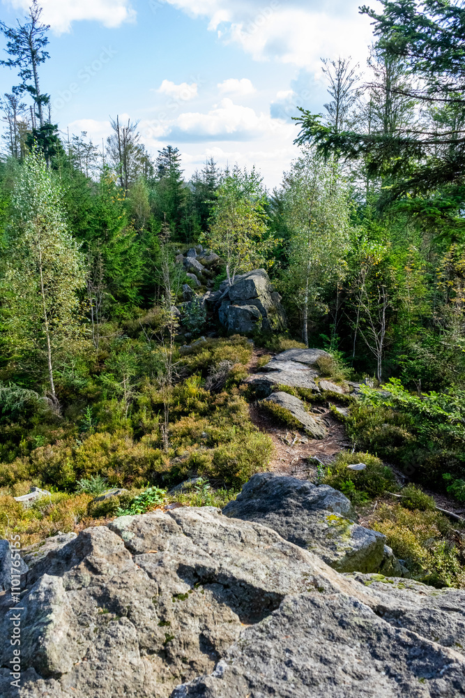 Hiking on the Hadriwa High Path in the Bavarian Forests Germany. Hiking on the Hadriwa High Path in the Bavarian Forests Germany.