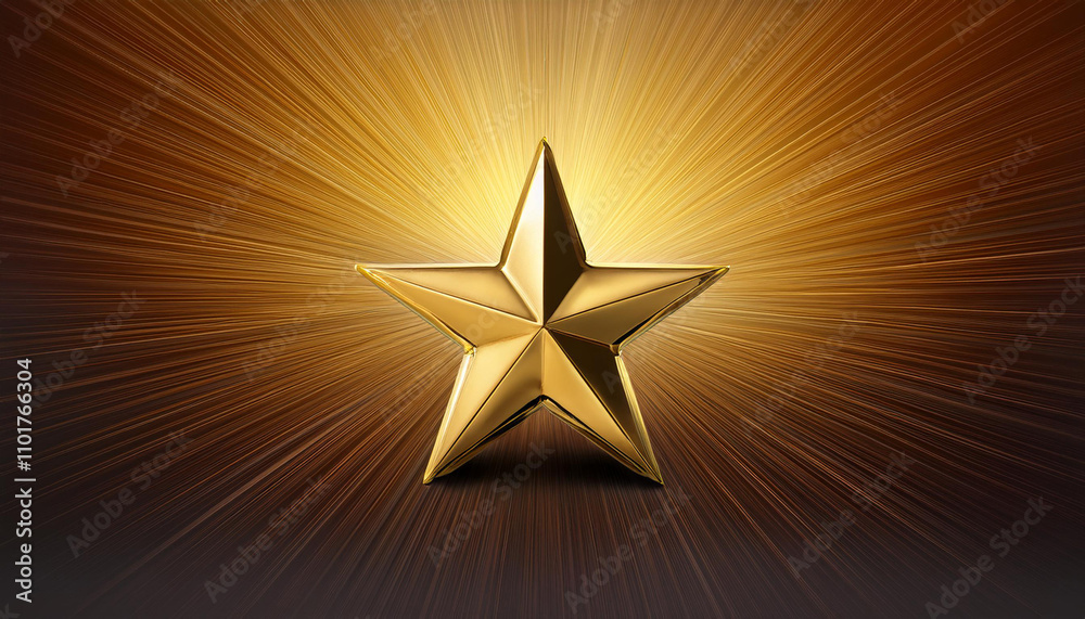 Free vector golden star in 3d Free vector golden star in 3d