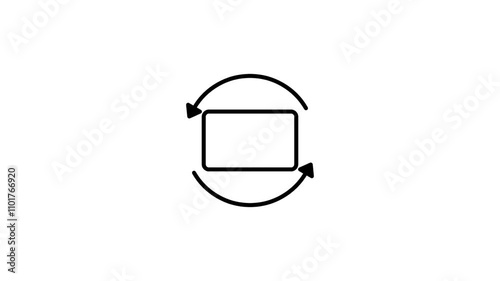 Rotate icon animation. Icon animation. 