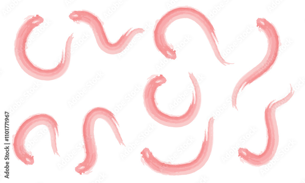 Fototapeta premium Squiggles with circles seamless pattern. Brush drawn bold curved lines, waves and swirls. Abstract geometric background with organic bold lines. Creative childish scribble backdrop,&nbsp;doodles.