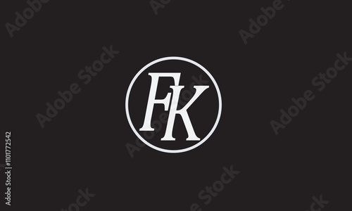 FK, KF, F, K Abstract Letters Logo Monogram photo