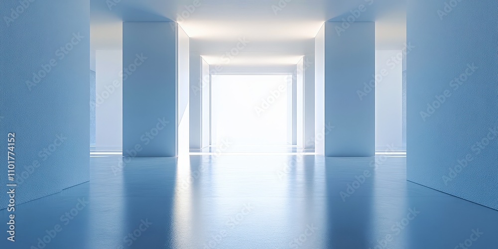 Modern Minimalist Space with Bright Light and Clean Lines Modern Minimalist Space with Bright Light and Clean Lines