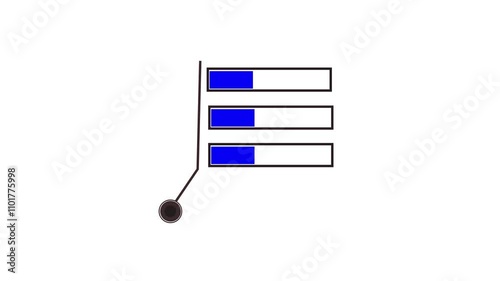 Futuristic HUD elements with aquamarine callout animation on black background