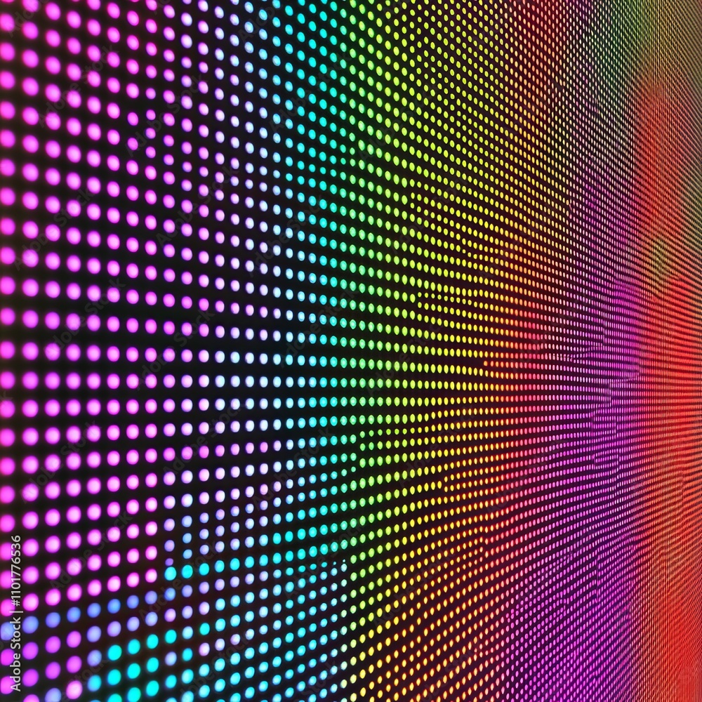 White dotted bright colored LED smd screen - close up background White dotted bright colored LED smd screen - close up background