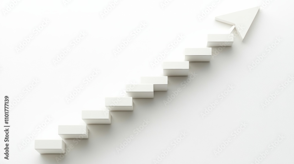 Steps Leading Upward Representing Business Growth and Success in a Modern Concept. Generative AI Steps Leading Upward Representing Business Growth and Success in a Modern Concept. Generative AI
