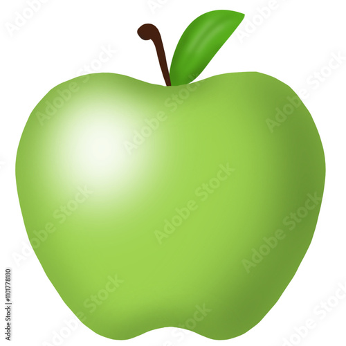 green apple isolated on white