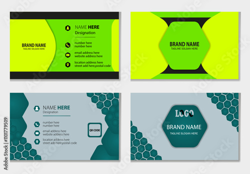 vector design illustration personal use business card print double sided card