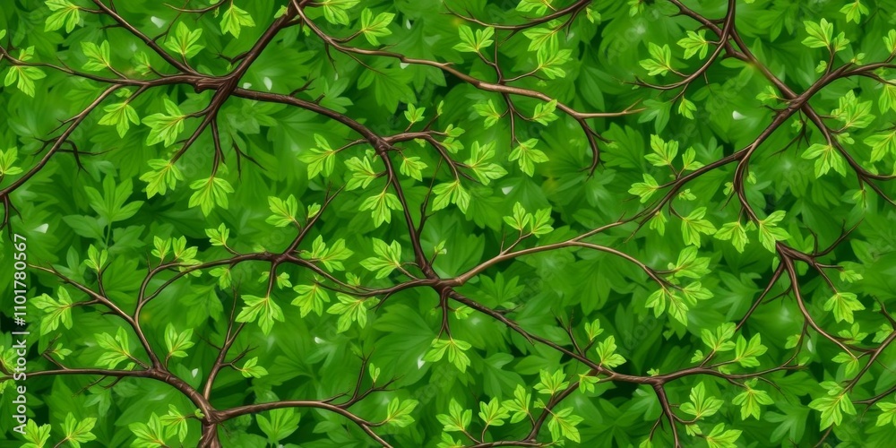 Oak tree branches with vibrant green leaves seamlessly blending into a camouflage background, foliage, blending, nature Oak tree branches with vibrant green leaves seamlessly blending into a camouflage background, foliage, blending, nature