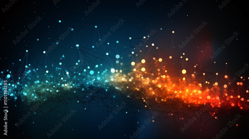 Naklejka premium Abstract representation of strong internet signal in a network context