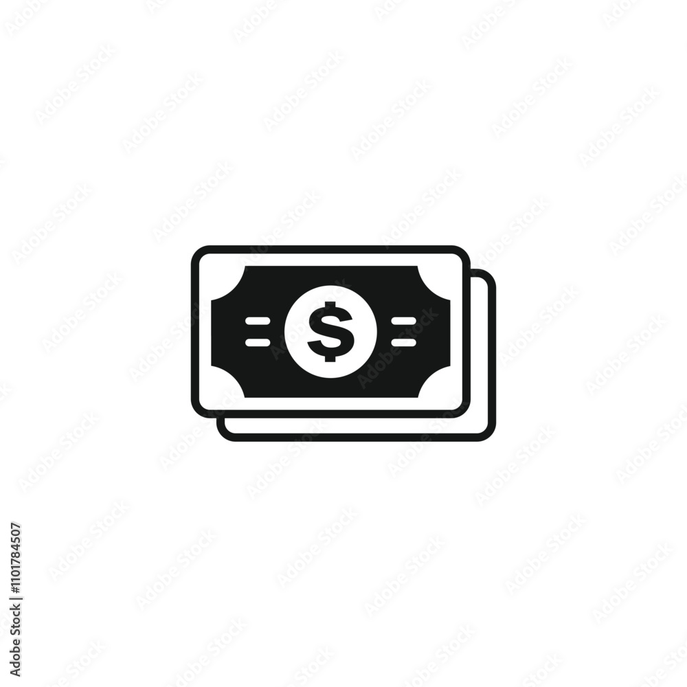 Money dollar icon template vector illustration Money dollar icon template vector illustration