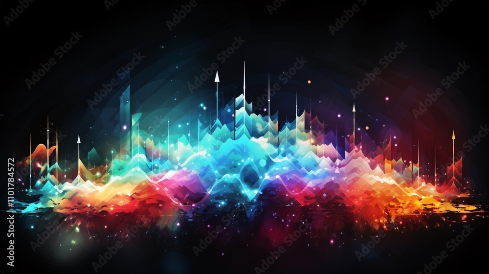 Wireless internet signal strength icon in an abstract digital style Wireless internet signal strength icon in an abstract digital style