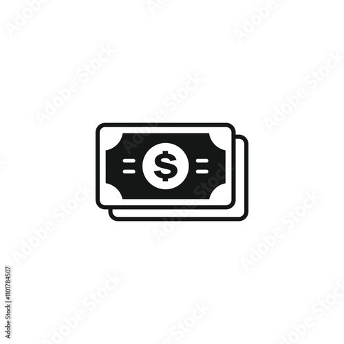 Money dollar icon template vector illustration