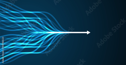Abstract arrow direction. Technology background