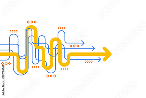Abstract arrow direction. Business investment to success. financial data graph strategy. Technology background. High speed.