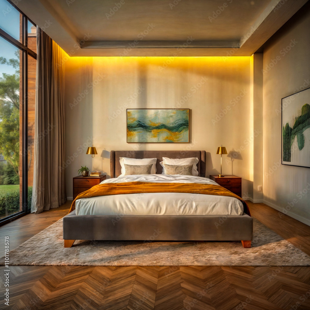 Camera da letto con calda accoglienza