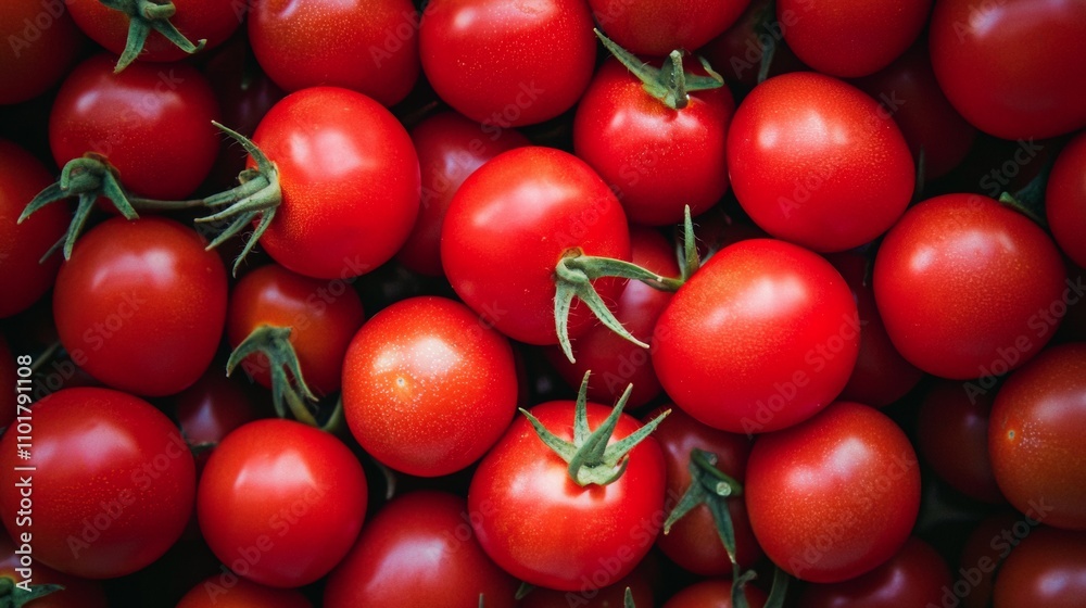 Close-up of fresh red cherry tomatoes Close-up of fresh red cherry tomatoes