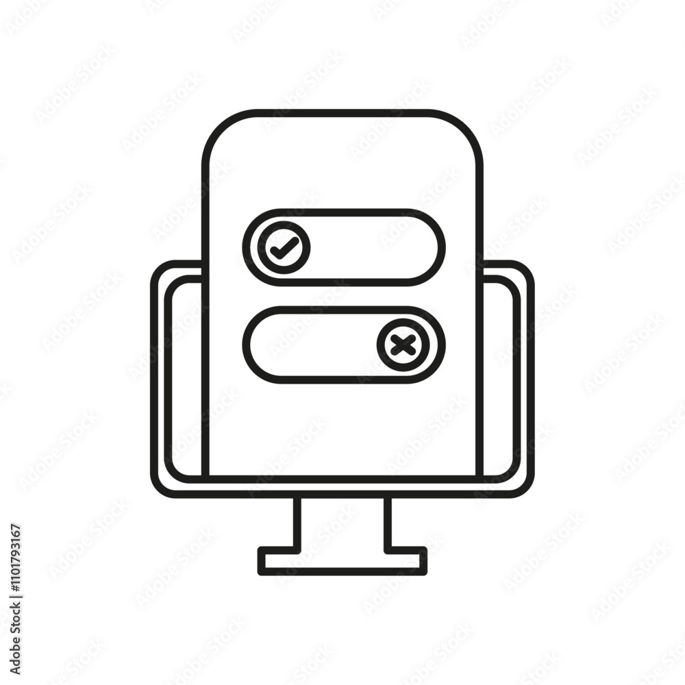 Fototapeta premium Boolean icon flat line symbol set.