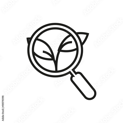 Botany icon flat line symbol set.