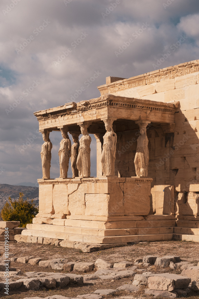 Cariatids of the Erechtheion, Acropolis of Athens. Cariatids of the Erechtheion, Acropolis of Athens.