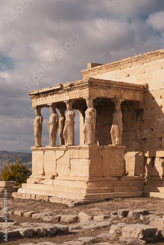 Cariatids of the Erechtheion, Acropolis of Athens.