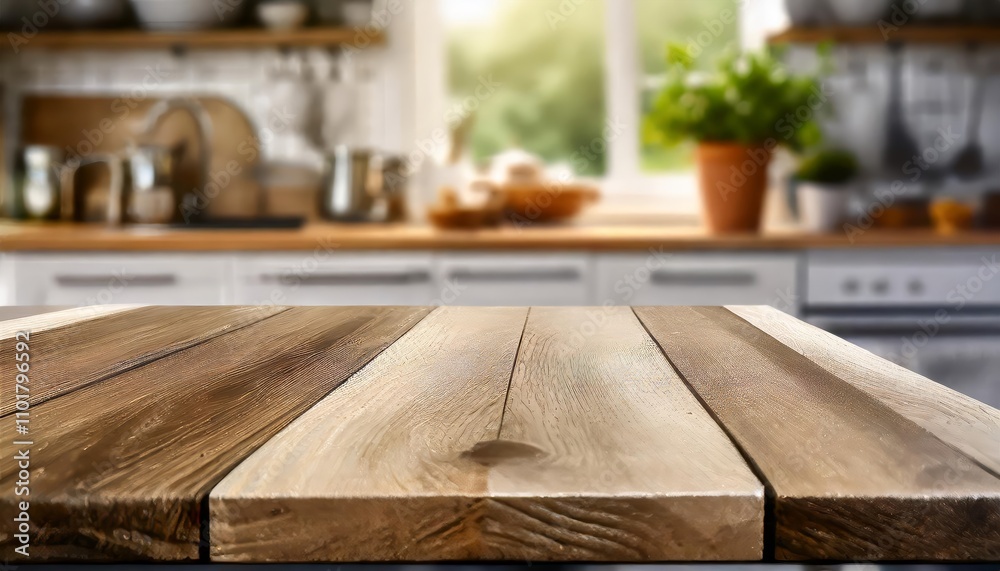Rustic Wooden Table with Blurred Kitchen Background – Ideal for Culinary Themes, Food Photography, and Design Projects Highlighting Cozy, Homey Kitchen Settings () Rustic Wooden Table with Blurred Kitchen Background – Ideal for Culinary Themes, Food Photography, and Design Projects Highlighting Cozy, Homey Kitchen Settings ()