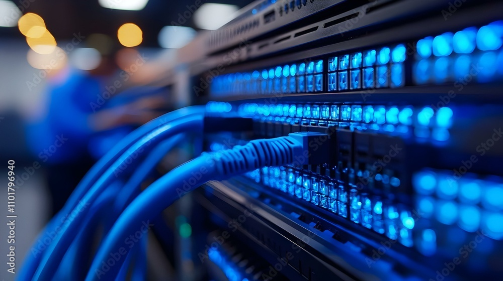 IT Specialists Securing Network Infrastructure in Organized Office with Copy Space IT Specialists Securing Network Infrastructure in Organized Office with Copy Space