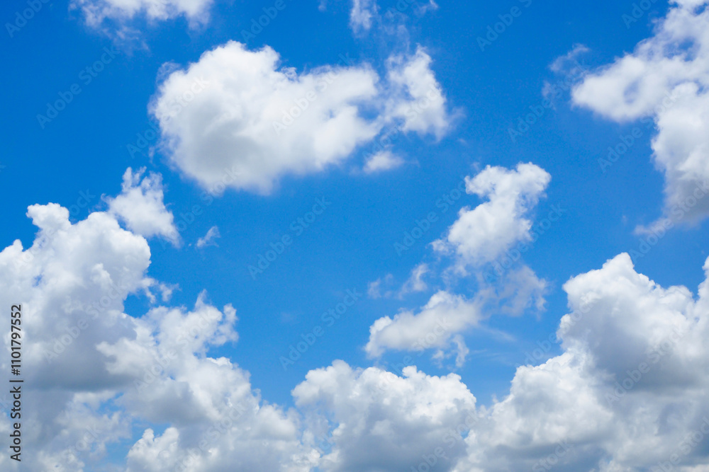Blue sky and white clouds at noon. nature background Blue sky and white clouds at noon. nature background