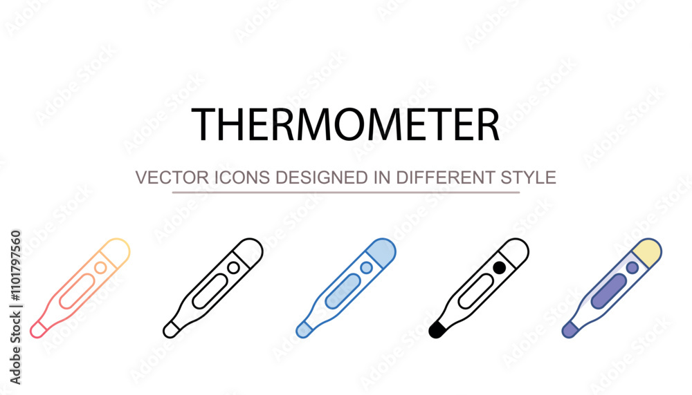 Thermometer icon design with white background stock illustration Thermometer icon design with white background stock illustration