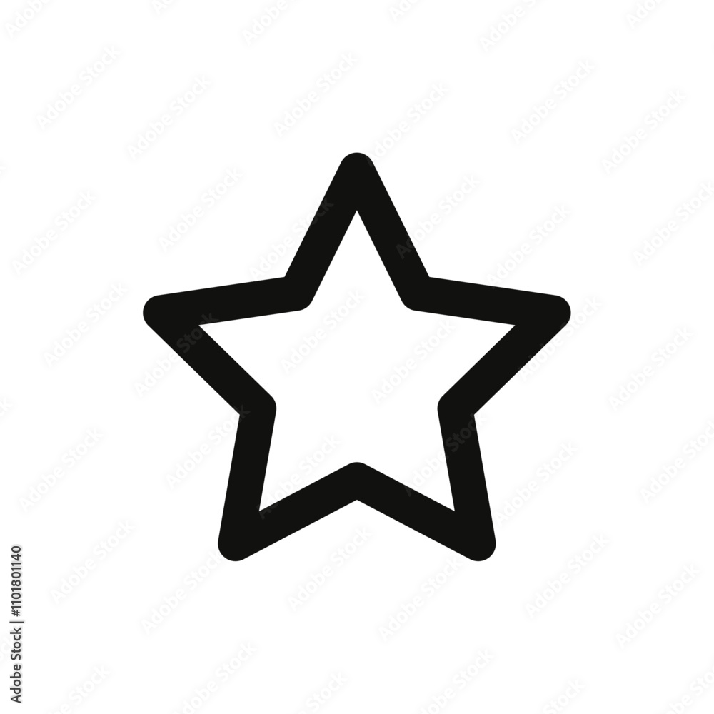 Star icon flat line symbol set. Star icon flat line symbol set.