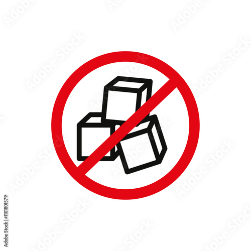 Sugar free icon flat line symbol set.