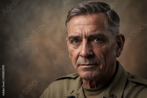 Senior Military Officer Portrait with Medals and Decorations 