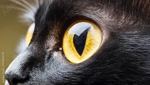 Striking Close-Up of a Yellow Eye in High-Definition Clarity, Showcasing Vivid Colors, Intricate Detail, and a Stunning Reflectionâ€”Perfect for Artistic, Scientific, or Ornamental Uses