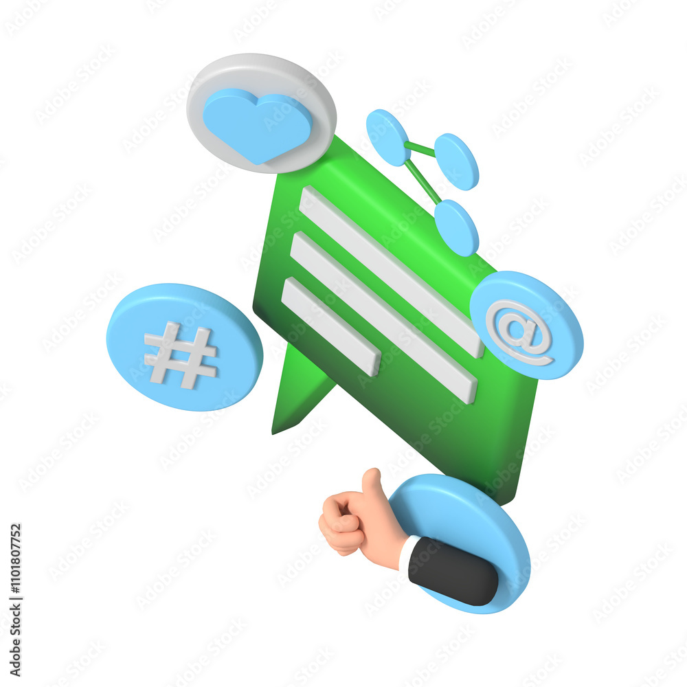 Social media bubble chatting of isometric style Social media bubble chatting of isometric style