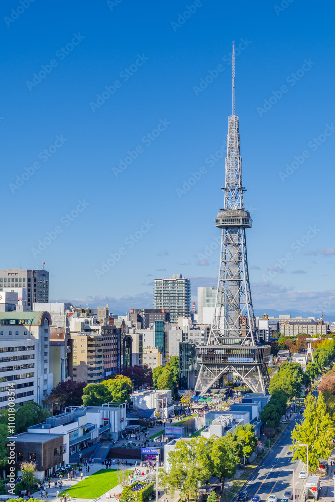 Naklejka premium 屋上広場からみた名古屋市都市景観 中区栄