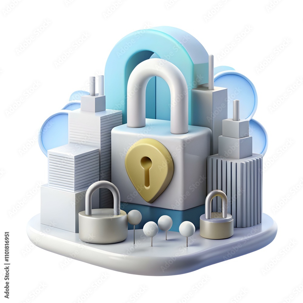 Cityscape with Digital Lock and Binary Code Background for Data Security and Cyber Resilience Cityscape with Digital Lock and Binary Code Background for Data Security and Cyber Resilience