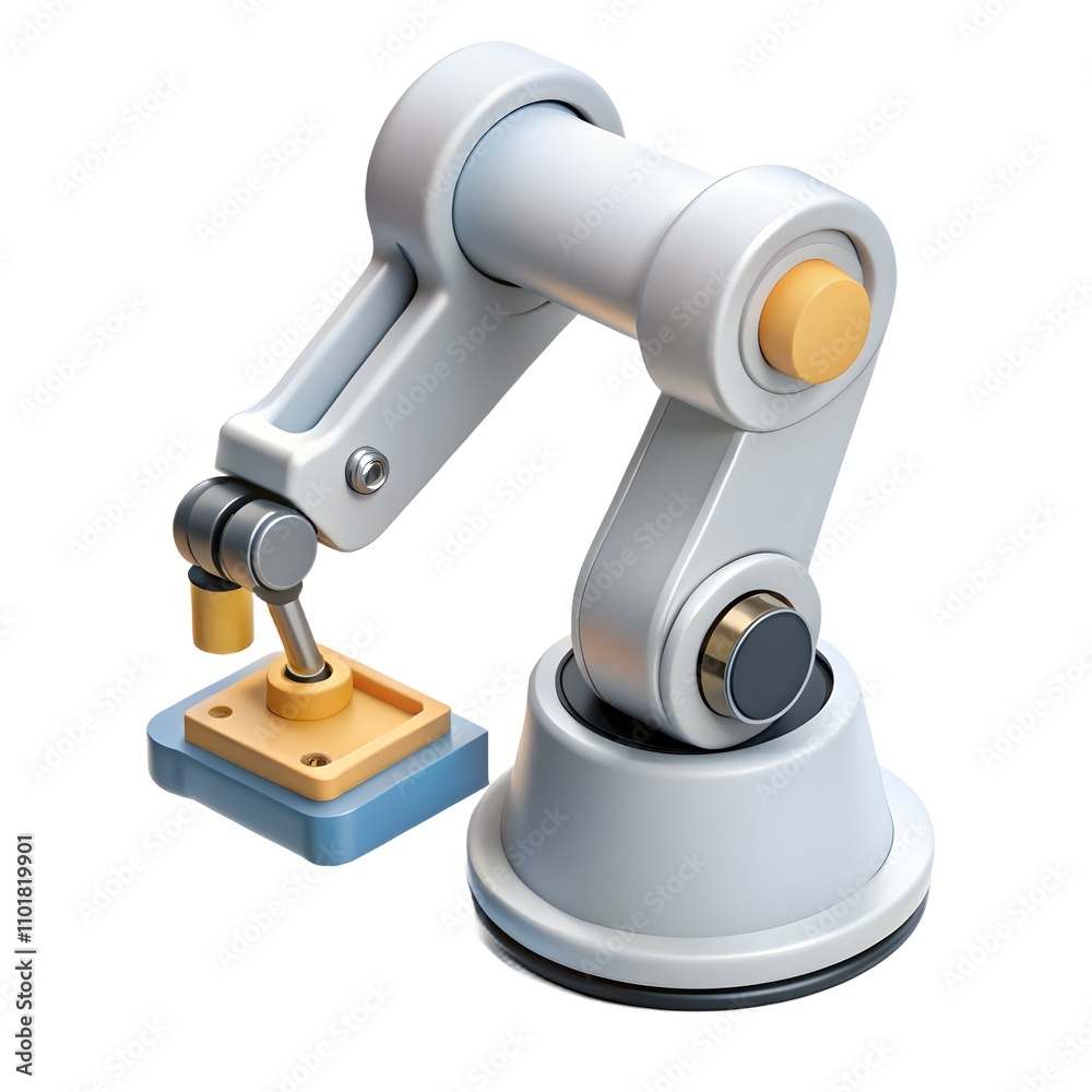 Macro Shot Robotic Arm Grasping Tiny Electronic Component with Ample Copy Space Macro Shot Robotic Arm Grasping Tiny Electronic Component with Ample Copy Space