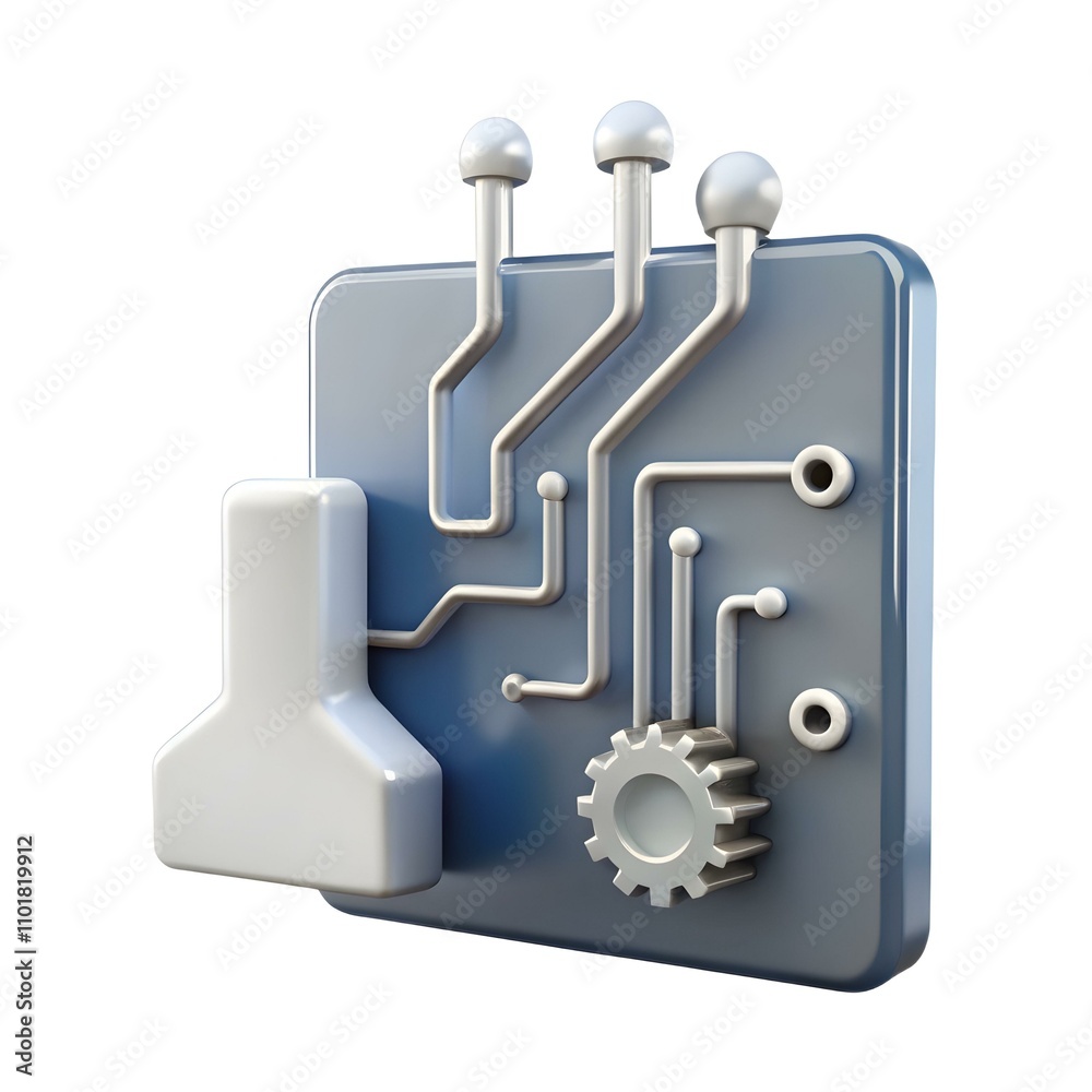 Abstract Factory Silhouette Blending into Circuit Lines - Symbolizing Industry and Digital Innovation Abstract Factory Silhouette Blending into Circuit Lines - Symbolizing Industry and Digital Innovation