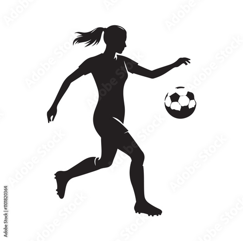 female soccer player illustration vector ILLUSTRATION
