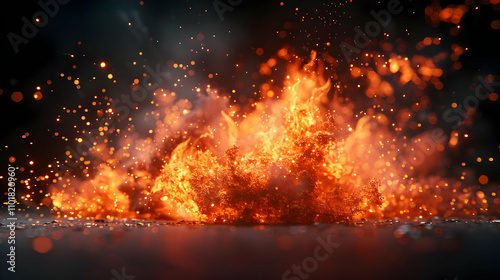 Fiery Abstract Background Illustration