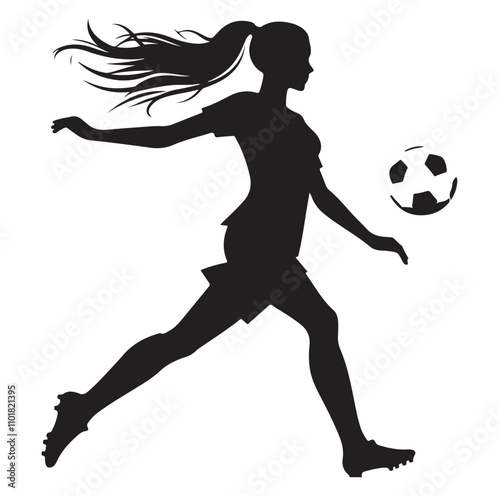 female soccer player illustration vector ILLUSTRATION
