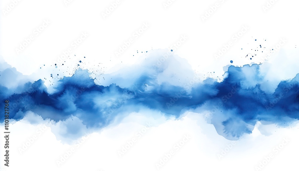 Artistic blue watercolor splash effect Artistic blue watercolor splash effect
