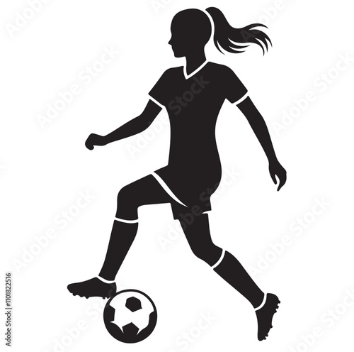 female soccer player illustration vector ILLUSTRATION