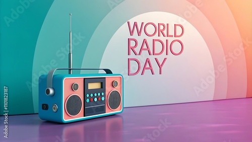 world radio day background photo